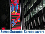 Osram Arts Galery - Seven Screens. Bjørn Melhus: Screensavers. Interaktive Multimedia-Installation auf LED-Screens von 13.11.2008 bis 22.04.2009 (Foto: MartiN Schmitz)